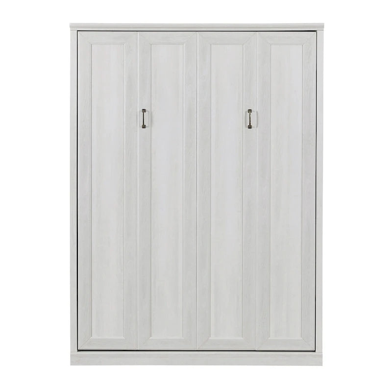 Lit escamotable moderne gain de place avec mécanisme à double piston - Lit plateforme pliable, design d'armoire convertible et dissimulée, lit en cube