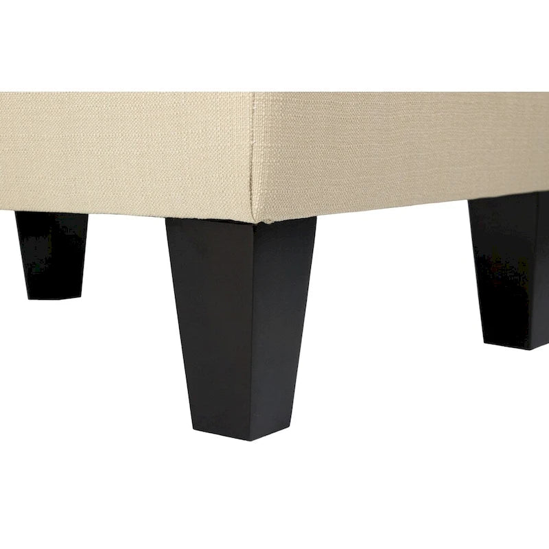 Tabouret rembourré à passepoil