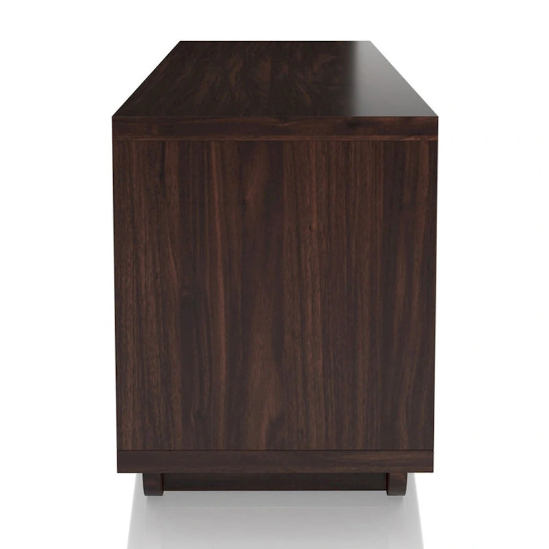 Meuble TV contemporain marron de 63 pouces avec rangement