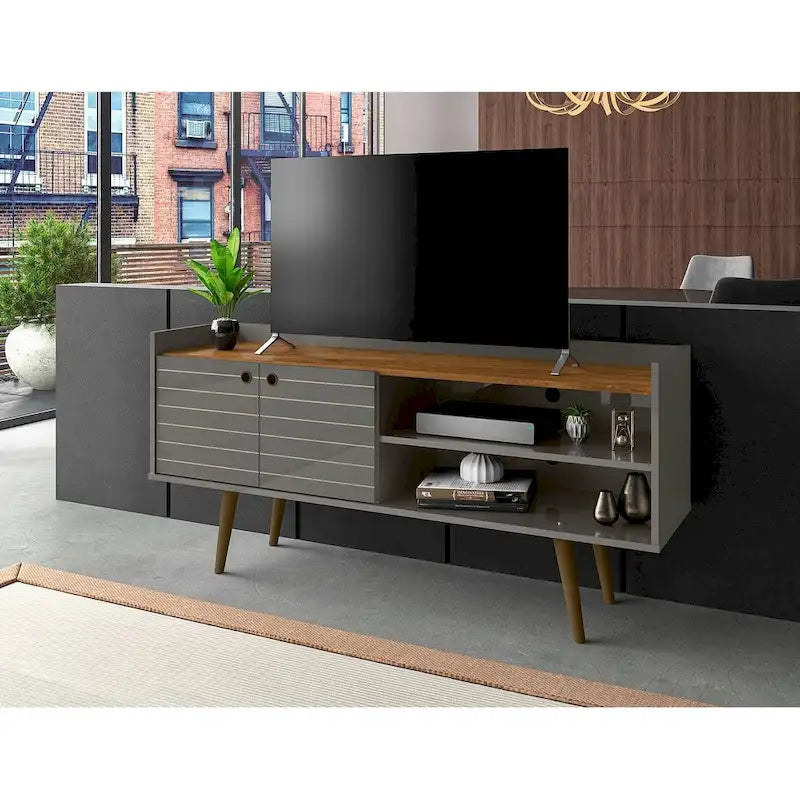 Manhattan Comfort Bogart Mid Century Modern Media Cabinet Console