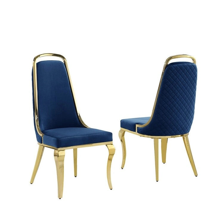 Chaises d'appoint en velours de qualité supérieure (lot de 2)