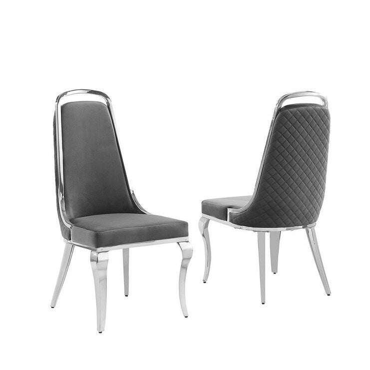 Chaises d'appoint en velours de qualité supérieure (lot de 2)