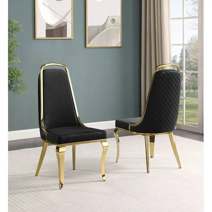 Chaises d'appoint en velours de qualité supérieure (lot de 2)