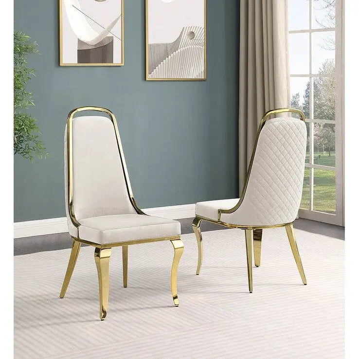 Chaises d'appoint en velours de qualité supérieure (lot de 2)