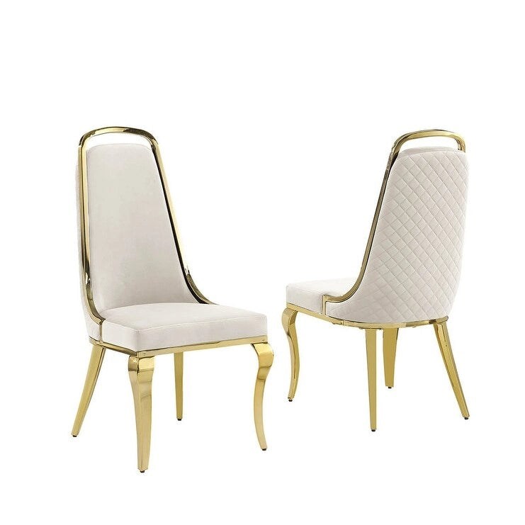 Chaises d'appoint en velours de qualité supérieure (lot de 2)