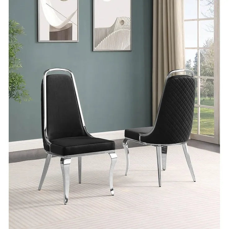 Chaises d'appoint en velours de qualité supérieure (lot de 2)