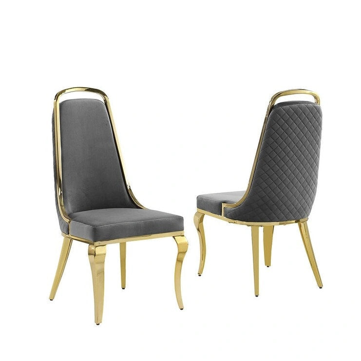 Chaises d'appoint en velours de qualité supérieure (lot de 2)