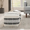 Pouf carré, garnissage polystyrène, blanc, beige, noir