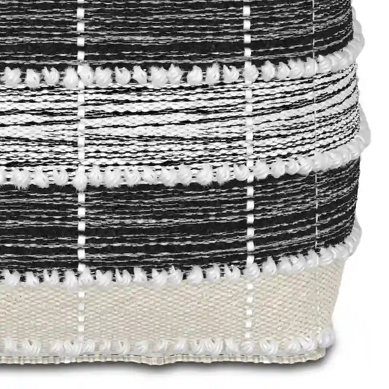 Pouf carré, garnissage polystyrène, blanc, beige, noir