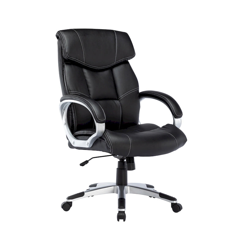 Chaise de bureau de direction, similicuir, avec roulettes