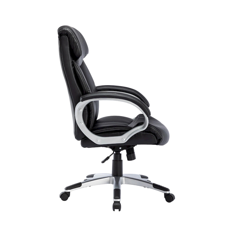 Chaise de bureau de direction, similicuir, avec roulettes