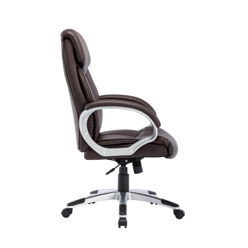 Chaise de bureau de direction, similicuir, avec roulettes