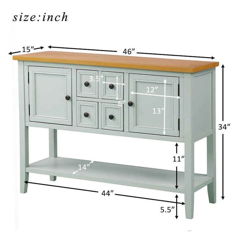 Buffet console de style rétro, série Cambridge