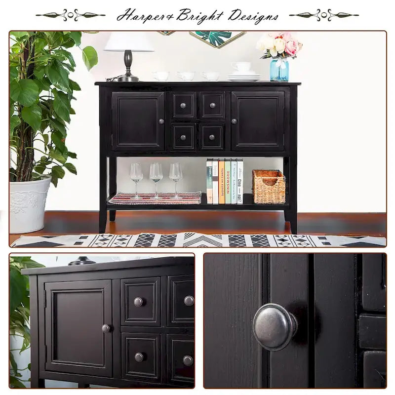 Buffet console de style rétro, série Cambridge