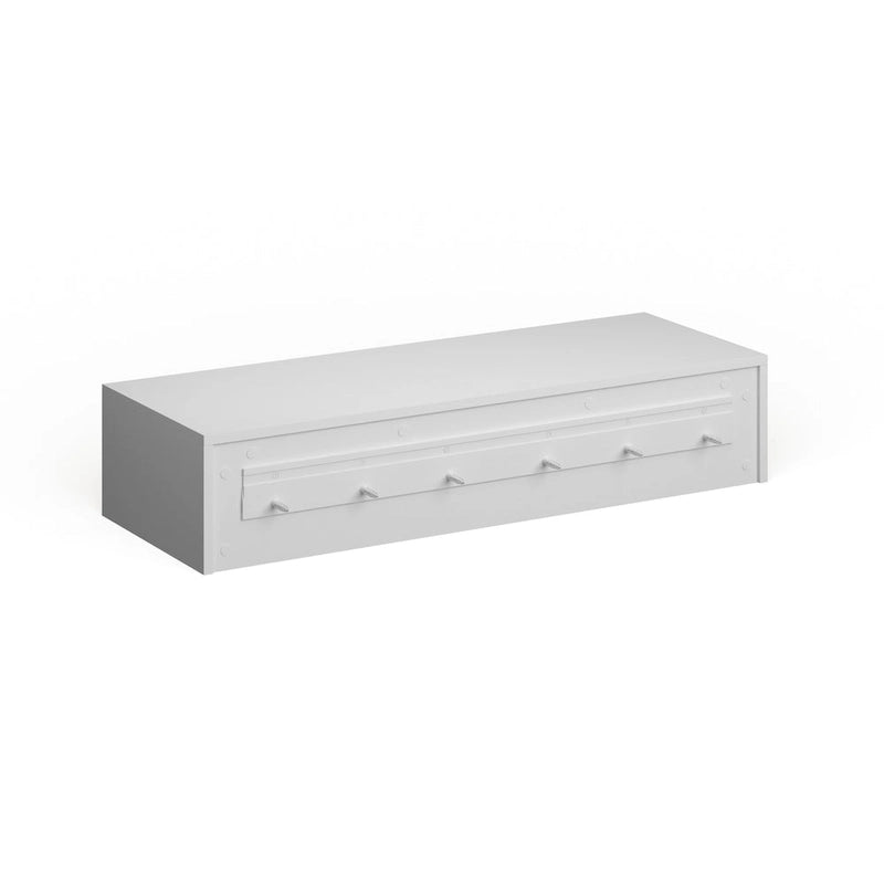 Bureau mural suspendu blanc de style moderne avec deux tiroirs