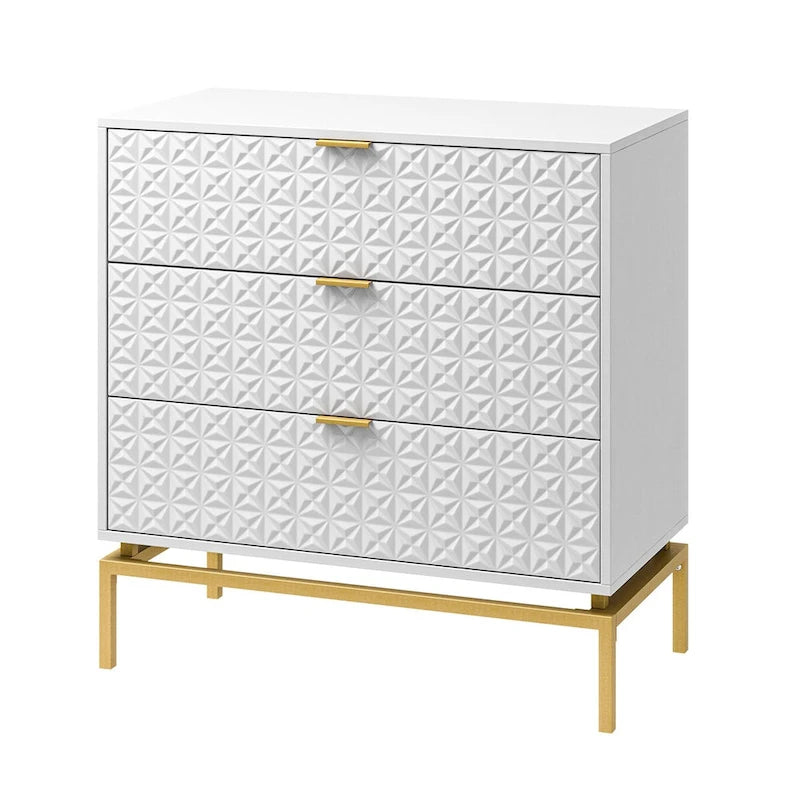 Meuble de rangement de 31 pouces de style milieu du siècle avec base en métal