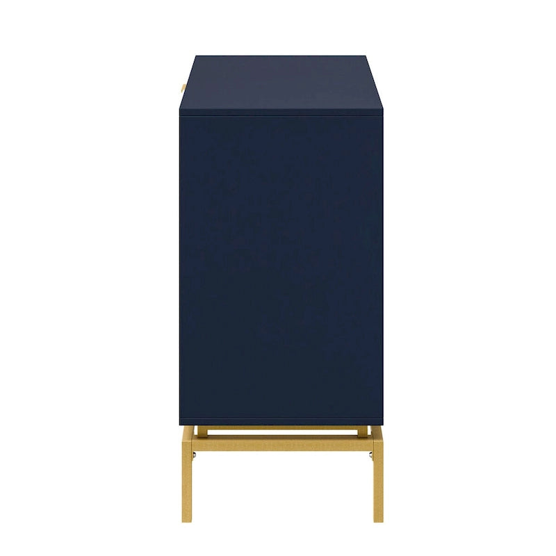Meuble de rangement de 31 pouces de style milieu du siècle avec base en métal