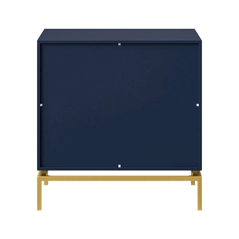 Meuble de rangement de 31 pouces de style milieu du siècle avec base en métal