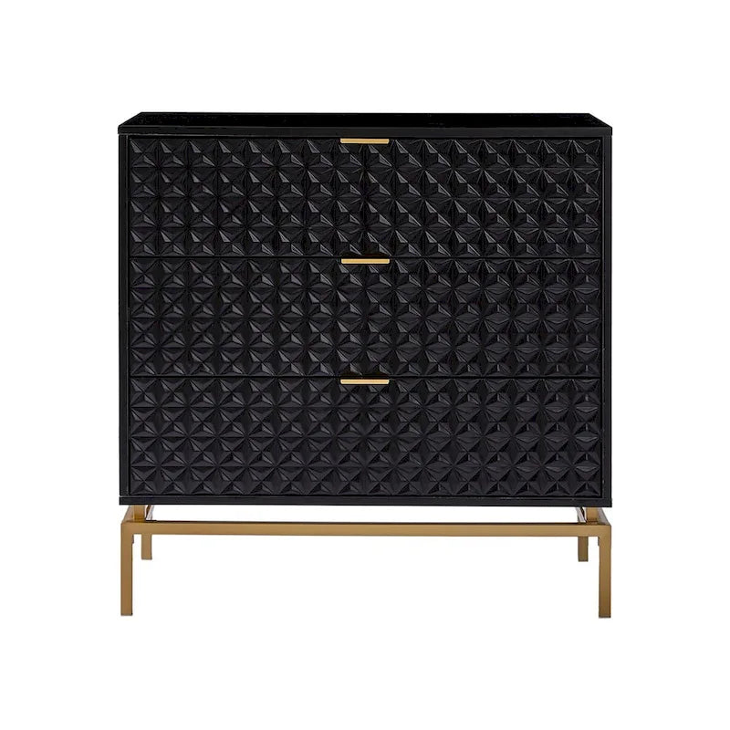 Meuble de rangement de 31 pouces de style milieu du siècle avec base en métal