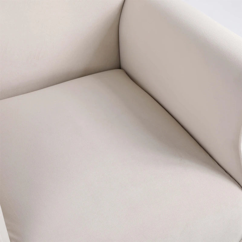 Fauteuil à bascule capitonné à dossier haut