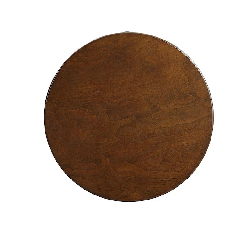 Table d'appoint noyer et noir — 18 po de diamètre x 24 po de hauteur
